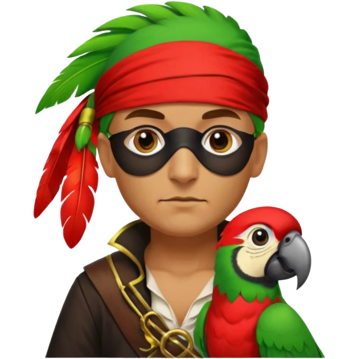 pirate and parrot emoji