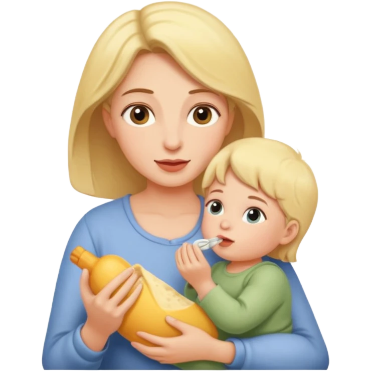 mother feeding emoji