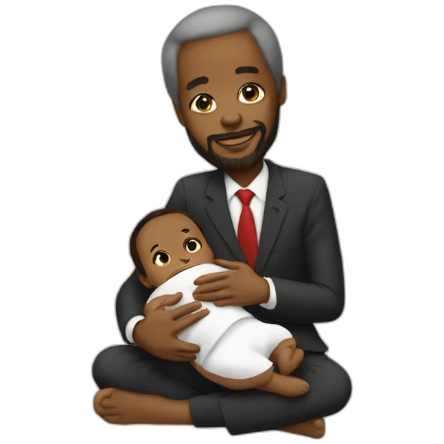 Moi having a baby with Jomo Kenyatta emoji