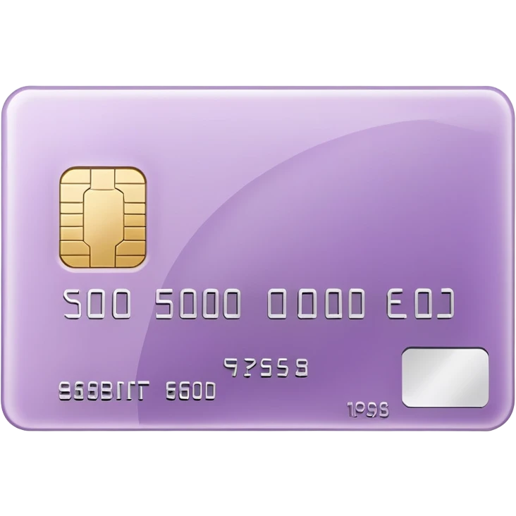 Pale purple credit card emoji