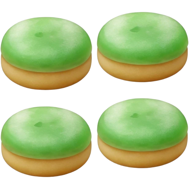 four green round warabi mochi o n emoji