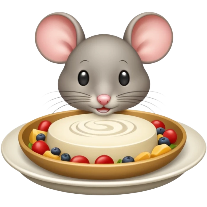Mouse fertada dish of food emoji