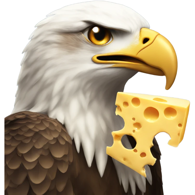 Eagle eating cheese emoji
