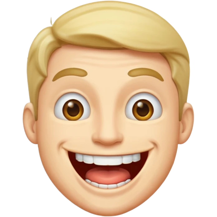 Büyük ağızlı adam emoji
