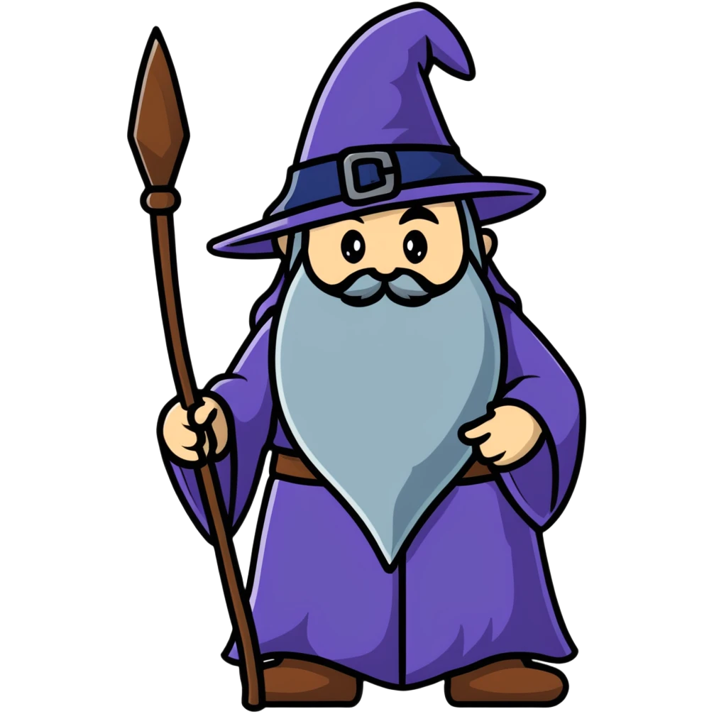 unique wizard cartoon sticker emoji