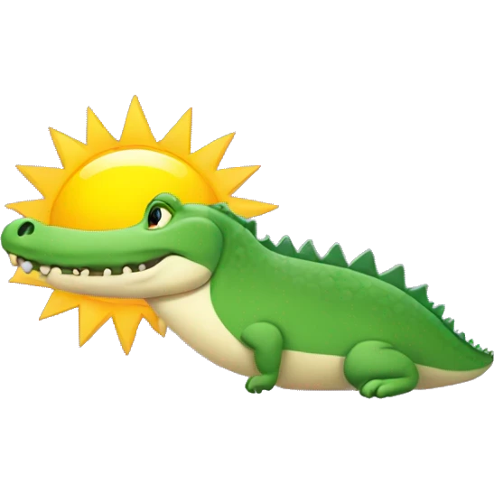 chrocodile with sun emoji