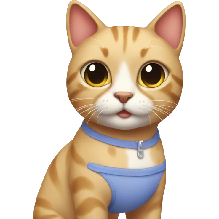 cat wearing bathing suit emoji