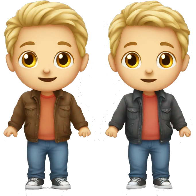 Twins children boys emoji