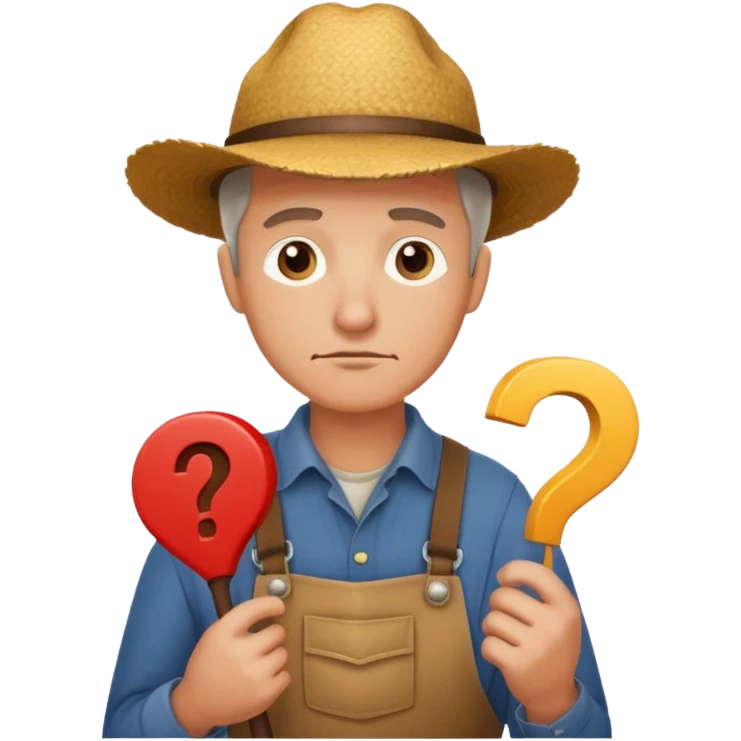 combination of these 🤔👨‍🌾 emoji