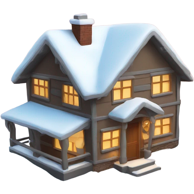 House with snow on it emoji
