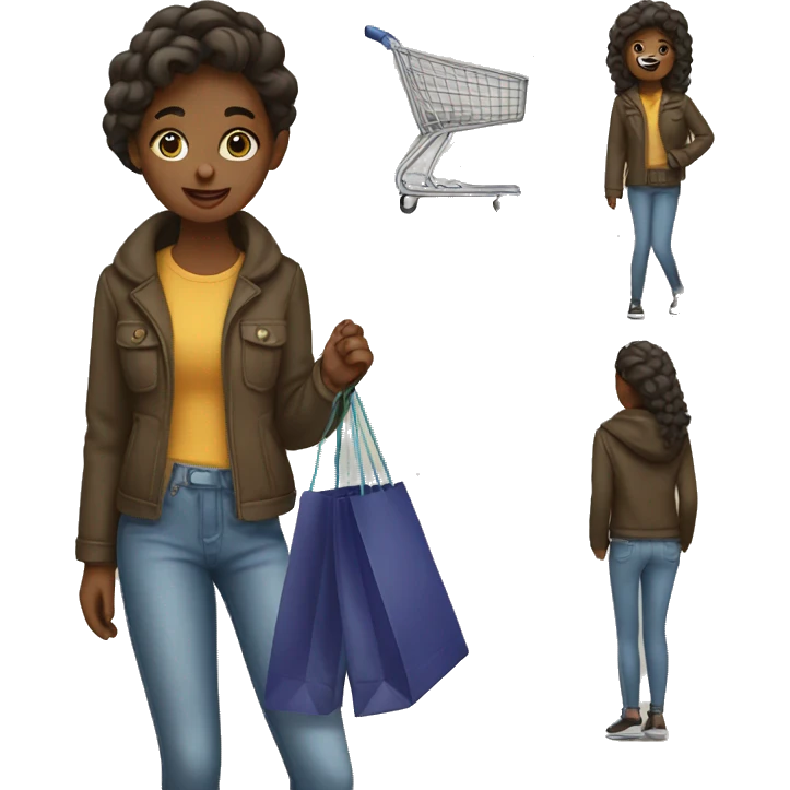 Girl shopping emoji