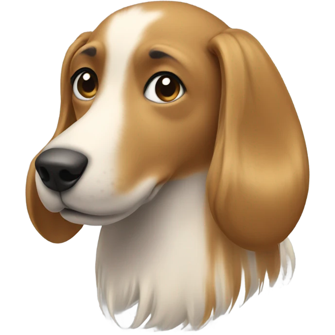 Dog with pony tail emoji