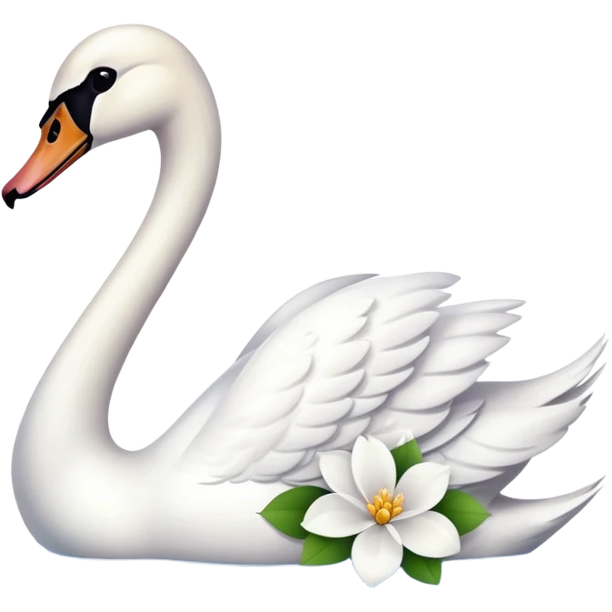 Schwan mit Blume  emoji