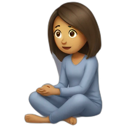introvert girl in a duvet emoji