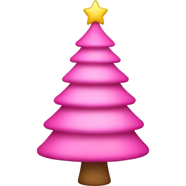 Pink Christmas tree emoji