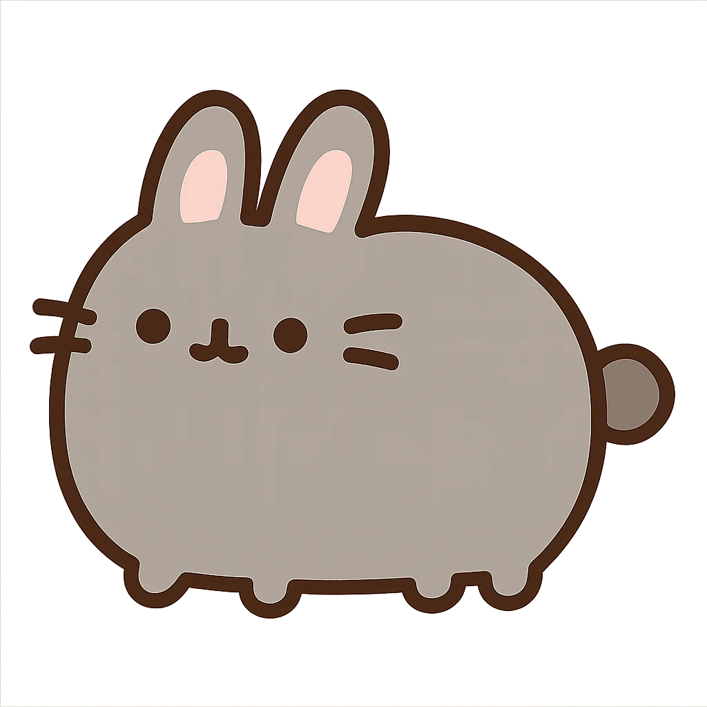 pusheen-style bunny emoji