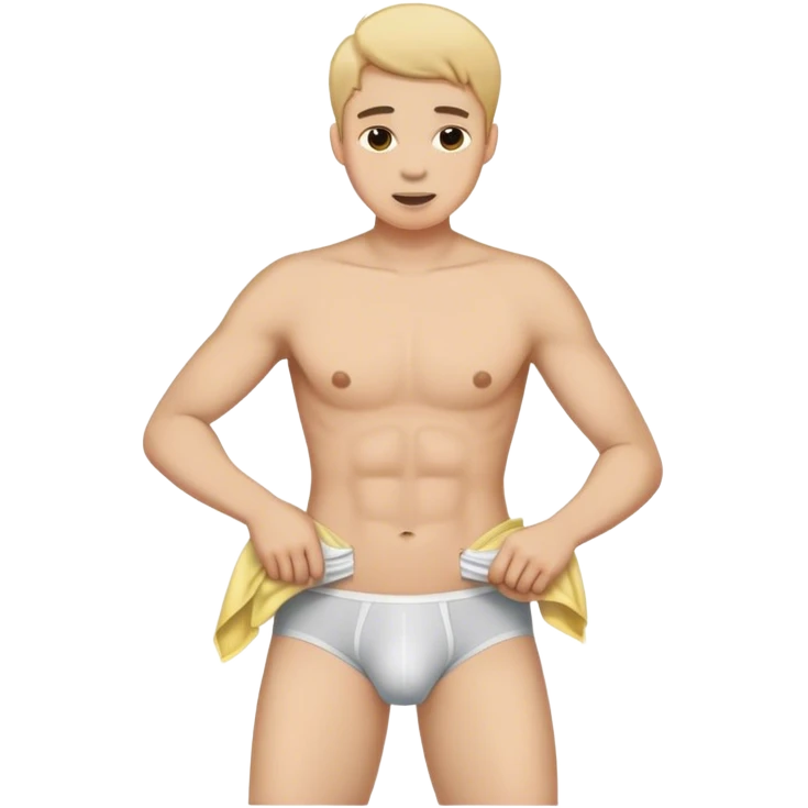 putting on underwear emoji