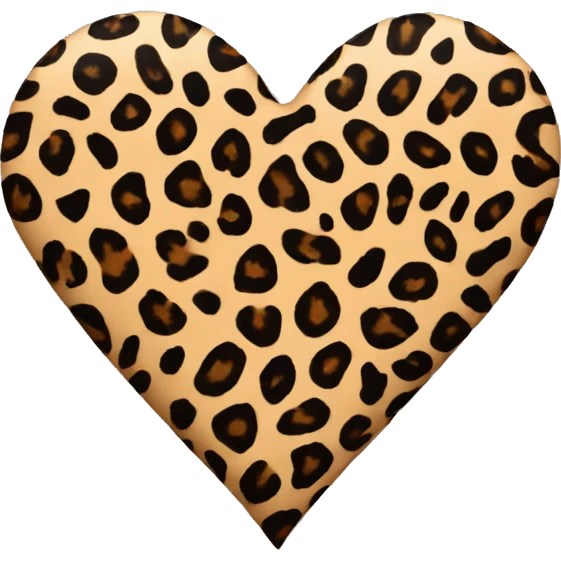 Leopard print heart emoji