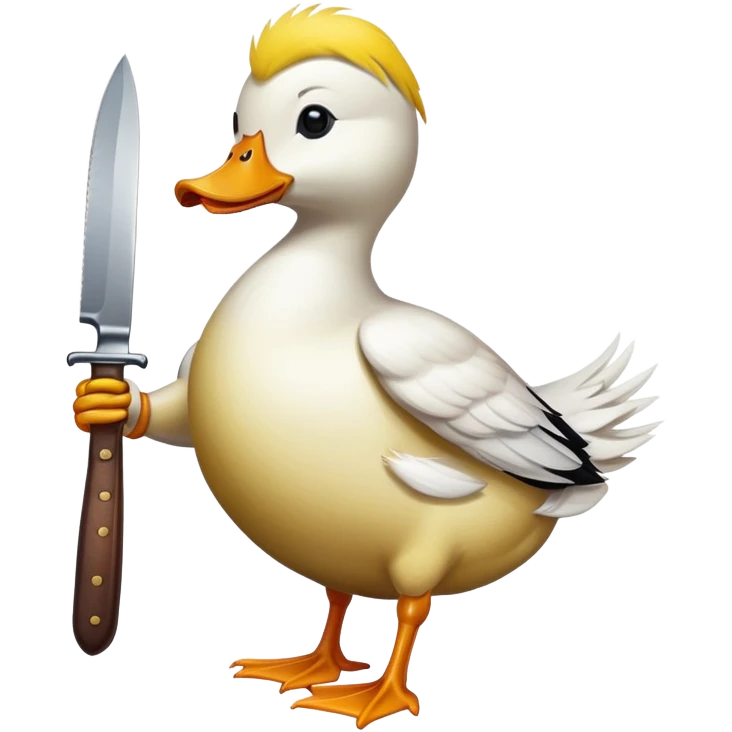 Утка с ножом  emoji