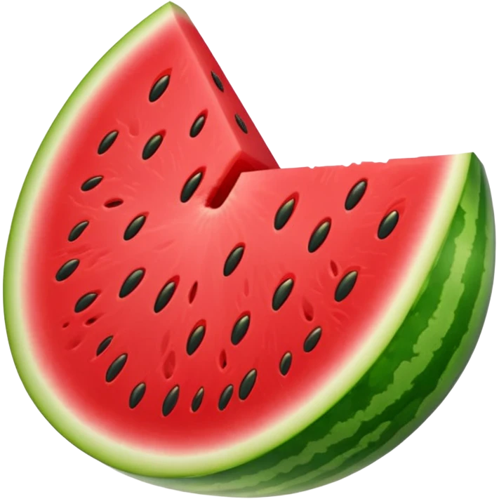 Cartoon Watermelon triangle one slice emoji