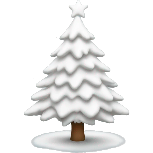 white Christmas tree emoji
