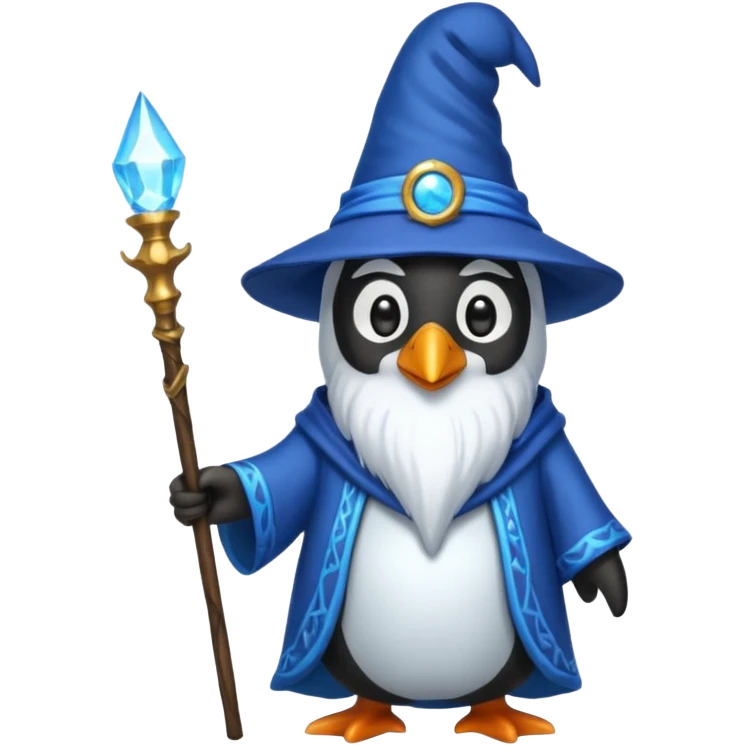 Penguin Wizard emoji