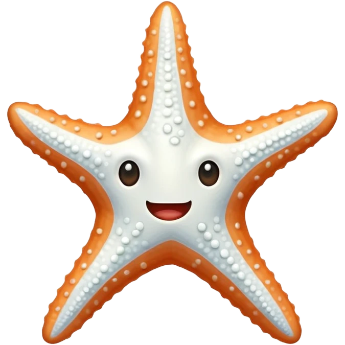 all white star fish emoji