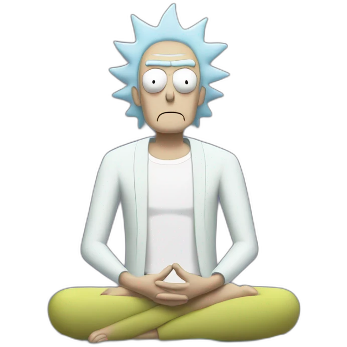 rick and morty meditating emoji