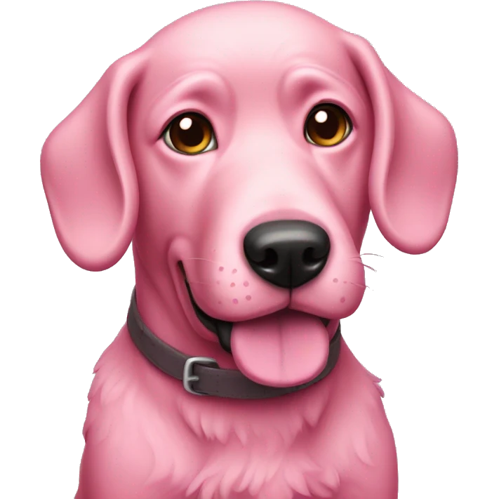 Pink dog emoji