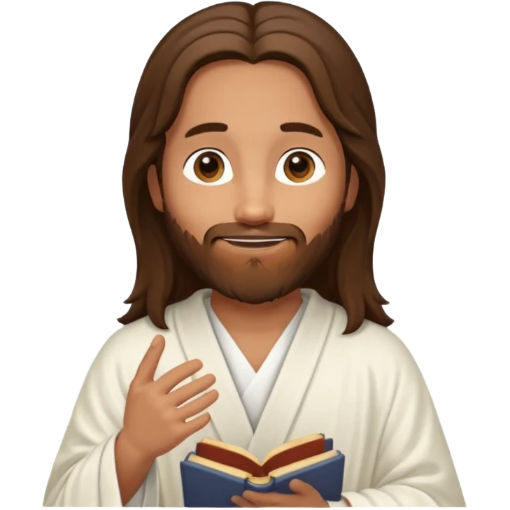 Jesus telling a story emoji