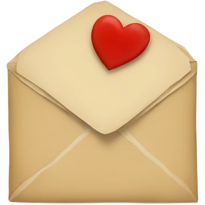 Letter with heart emoji