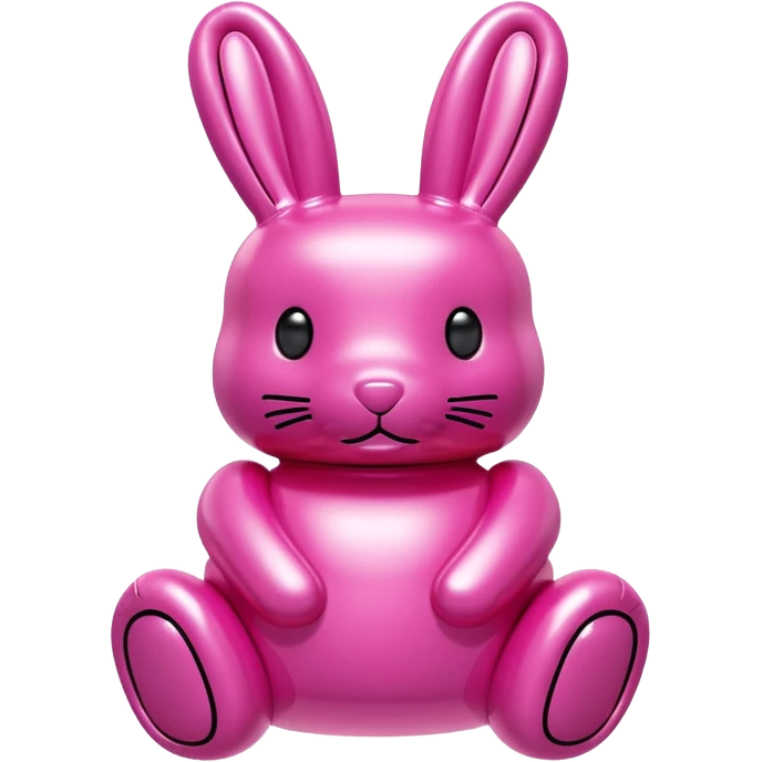   jeff koons style inflatable SPAM bunny sculpture  emoji