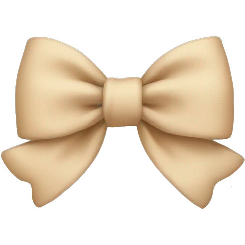 beige bow  emoji