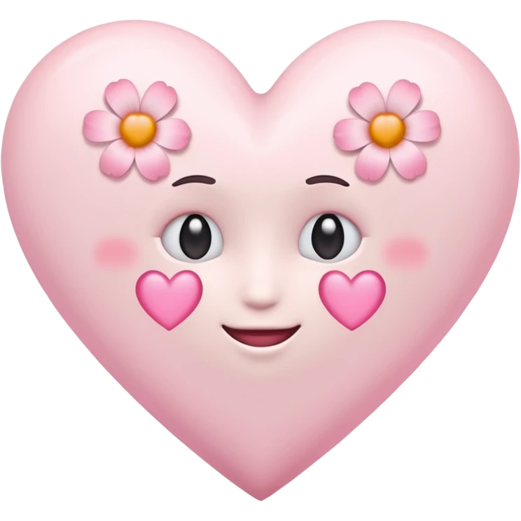 Emoji white heart with pink flowers emoji