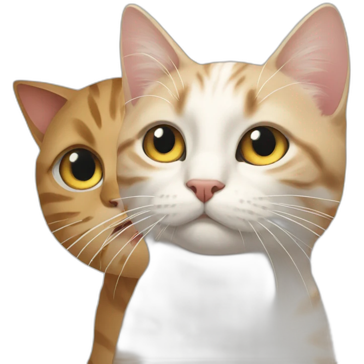 cat behind cat emoji