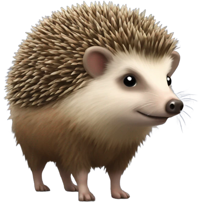 Hedgehog riding on a buffalo emoji