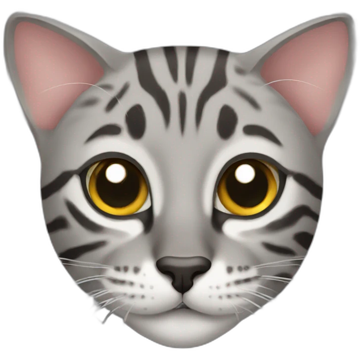 grey bengal cat emoji