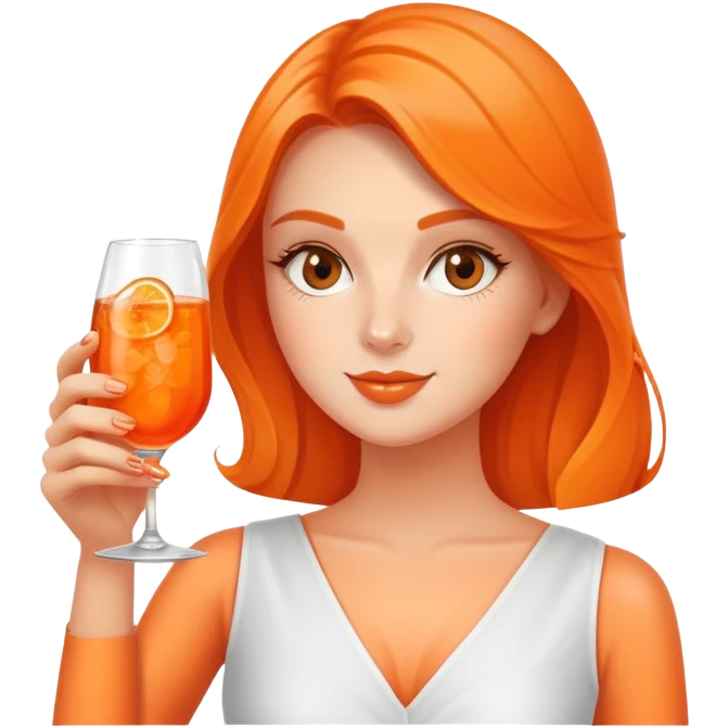 girl with aperol emoji
