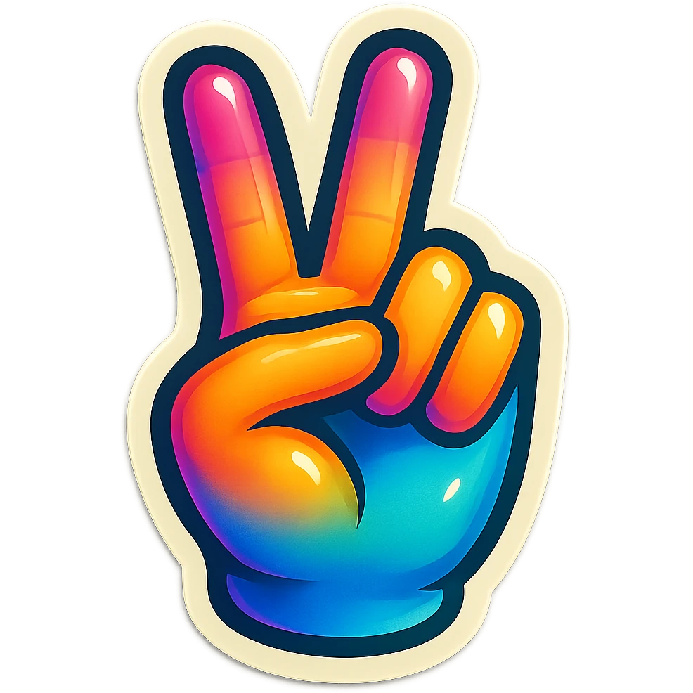 peace hand sign emoji
