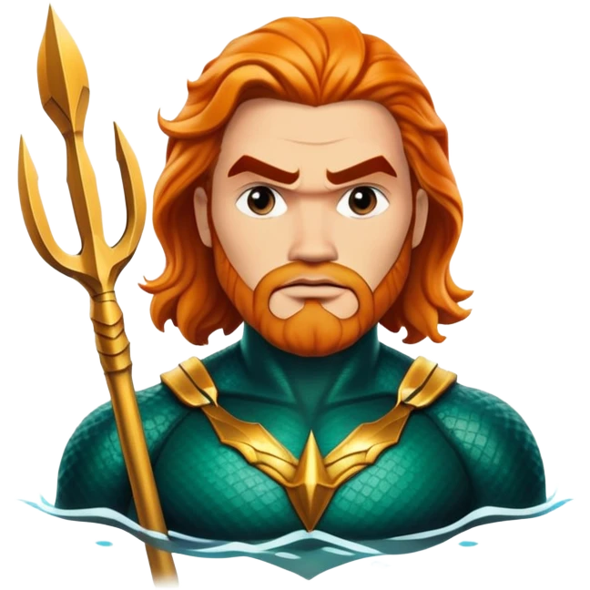 classic Aquaman superhero face emoji