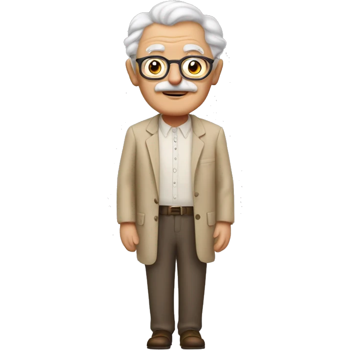 A grandpa in a dress￼ emoji