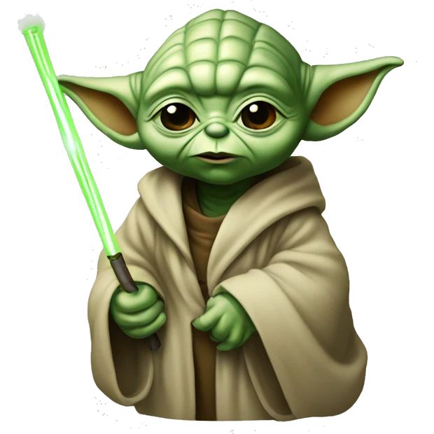 Yoda bébé avec une sucette  emoji
