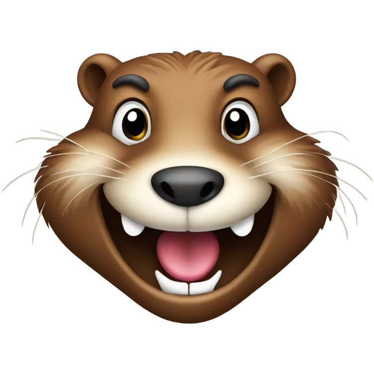 beaver smiling emoji