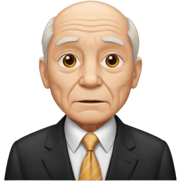 old man in suit with Necktie emoji