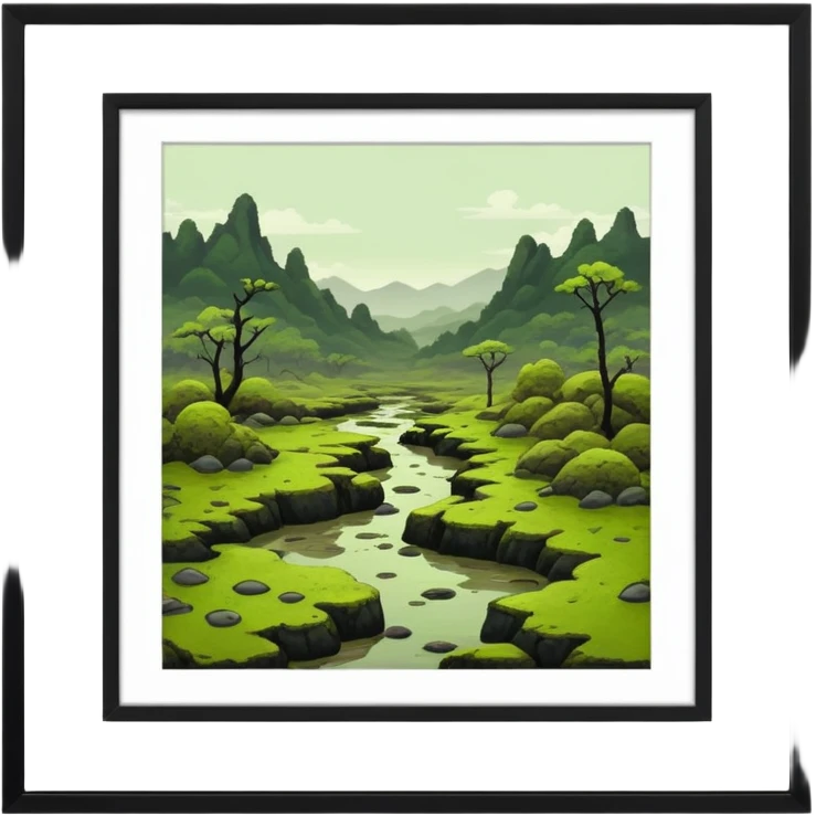 Green-brown-muddy-mossy-dusky-dull-aesthetic-scenic-scenery-Decoration emoji