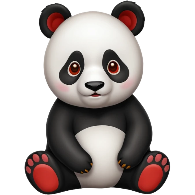Panda vermelho emoji