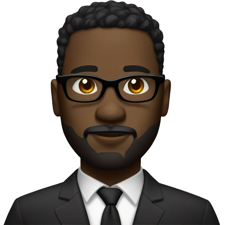 black man with waves and shades very serious with stubble goatee and scar on cheek emoji