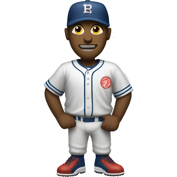 Baseball payer with microphone  emoji