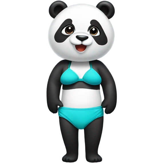 Panda wearing a bikini  emoji