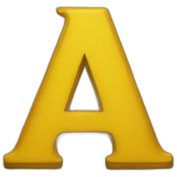 old yellow letter emoji